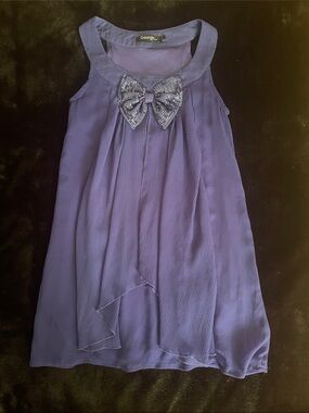 George blue Bow-Accent Chiffon Dress size. 10 girls